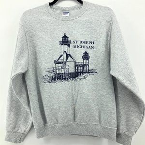 St. Joseph Michigan Sweatshirt Silver Beach